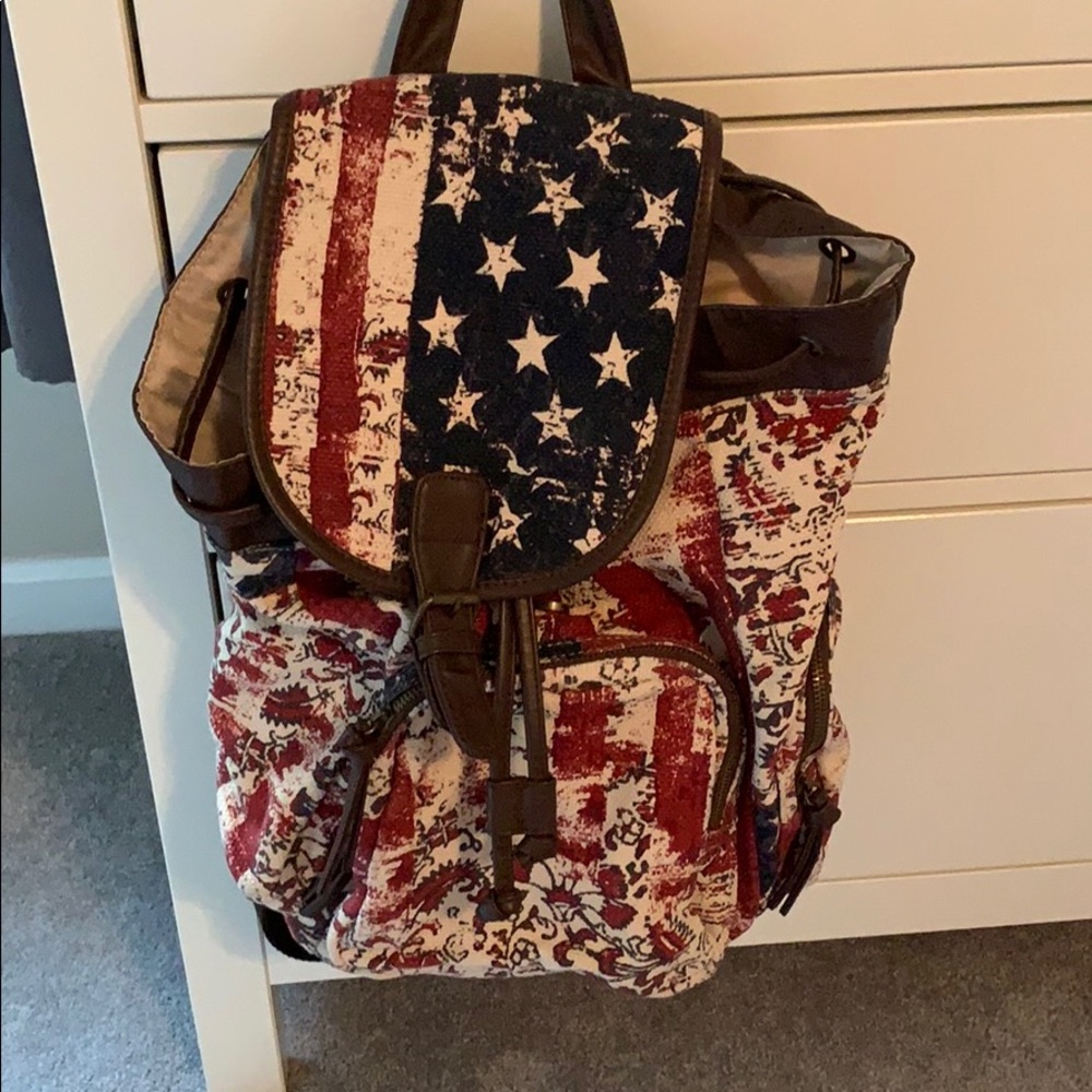 American flag backpack